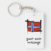Norgen borstar flagga nyckelkedjor