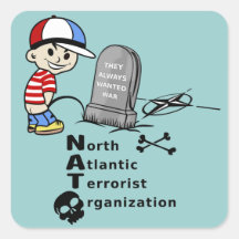 Norr atlantisk terroristorganisation fyrkantiga klistermärken