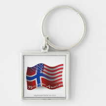 Norrman-Amerikan som vinkar flagga Nyckel Ring