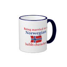Norrmannen bygger teckenet mugg