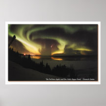 Norrsken och hale-Bopp komet Print