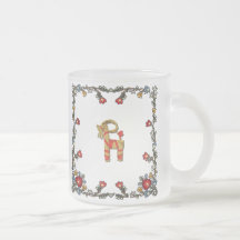 Norsk Bunad blommigt och Julbock julget Kaffe Kopp