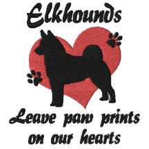 Norsk Elkhounds lämnatass avtryck