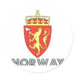 Norsk Emblem Rund Klistermärke
