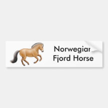 Norsk Fjordhästbildekal