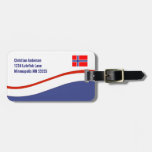 Norsk flaggaanpassningsbarpersonlig bagageetiketter