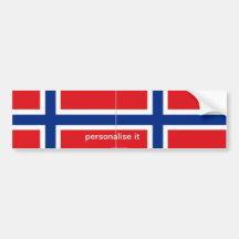 Norsk flaggabildekal för norge
