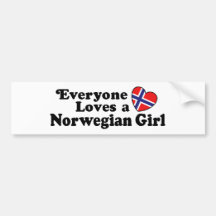 Norsk flicka bildekal