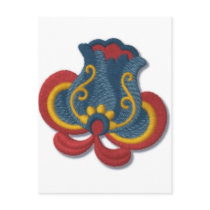 Norsk Rosemaling tulpan Vykort