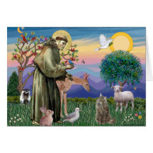 Norsk skogkatt för Tabby - St Francis Hälsnings Kort