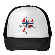 Norsk yxa för flagga för NorseNorge norge Trucker Kepsar