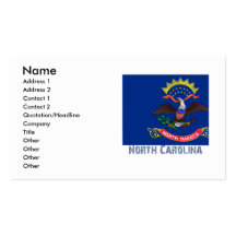 North Carolina flaggakarta Visitkort Mallar