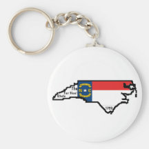 North Carolina Keychain Nyckel Ring