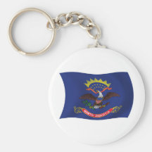 North Dakota flagga Keychain Nyckel Ring