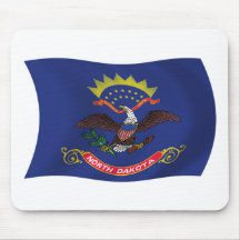 North Dakota flagga Mousepad Musmattor