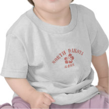 North Dakota rosaflicka T-shirt