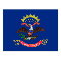 North Dakota statlig flagga Vykort