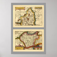 Northumberland och Leicestershire ståndsmässig kar Posters