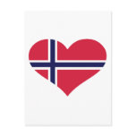 Norway flag postcard