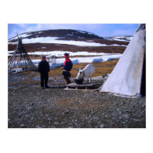 Norway, Sami settlement in Lapland Post Card
