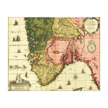 NorwayPanoramic MapNorway Kanvasdukar Med Gallerikvalitet
