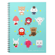 Notebook_AllCharacters - stjärnor Anteckningsböcker Med Spiral