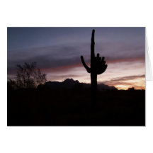 Notecard blåttmist av solnedgången Arizona Hälsningskort