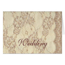 Notecard - vintage bröllopsnöre hälsnings kort