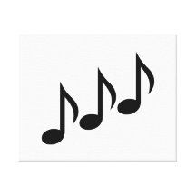 Noterar musik sträckt canvastryck