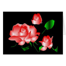 "Noterar rosa ros" kortet