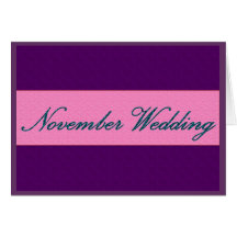 "November bröllop" kort - anpassade