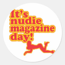 Nudie tidskriftdag! klistermärke