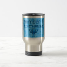 Numrera 1 chef i blått mugg