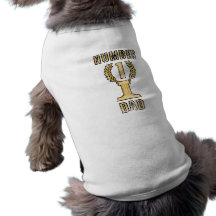 Numrera 1 pappa hund tee shirt