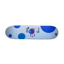 Numrera 1 vän i brittiska flaggafärger för pojkar skateboard