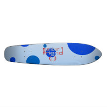 Numrera 1 vän i kanadensiska flaggafärger för pojk anpassningsbara skateboard