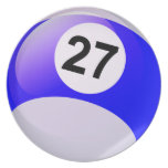 Numrera boll för 27 biljard tallrik