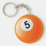 NUMRERA BOLL FÖR 5 BILJARD NYCKELRINGAR