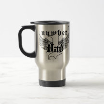 Numrera en pappatravel mug mugg