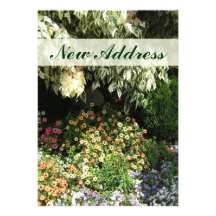 Ny adress blomsterträdgård tillkännagivande