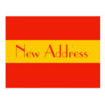 ny adress orange vykort