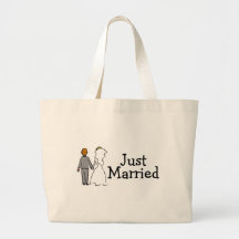 Ny giftabrud och brudgum tote bag