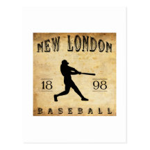 Ny London Connecticut baseball för 1898 Vykort