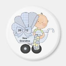 Ny mormor 2012 magnet för kylskåp