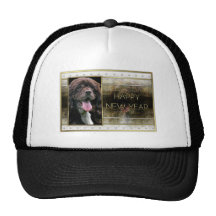 Nya år - guld- elegans - cockerspanielSpaniel Trucker Keps