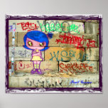 NYC-grafittiflicka Affisch