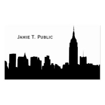 NYC-horisontSilhouette, empire state Bldg #1 Visitkort