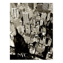 NYC jätten skuggar vykortet