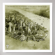 NYC, som planlagd av Howard Roark Posters