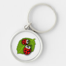 Nyckelpiga utskjutande Keychain Nyckel Ring